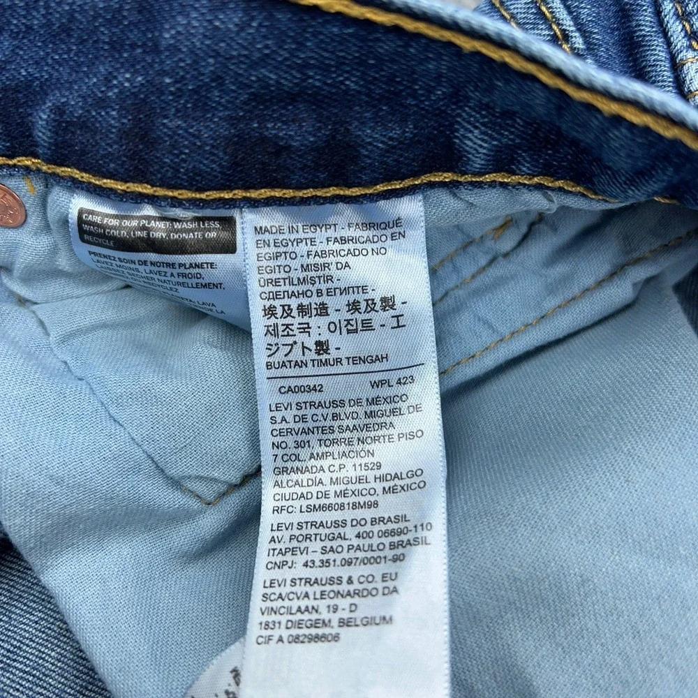 Levi's 501 Jeans Men‎ 40x30 Blue Straight Leg Regular Button Fly Stretch Denim